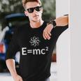 Fun EMc^2方程式 物理学 相対性 アトムロゴ EMc2 長袖Tシャツ 彼への贈り物